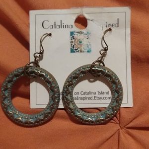 Catalina inspired brass hoop earrings
